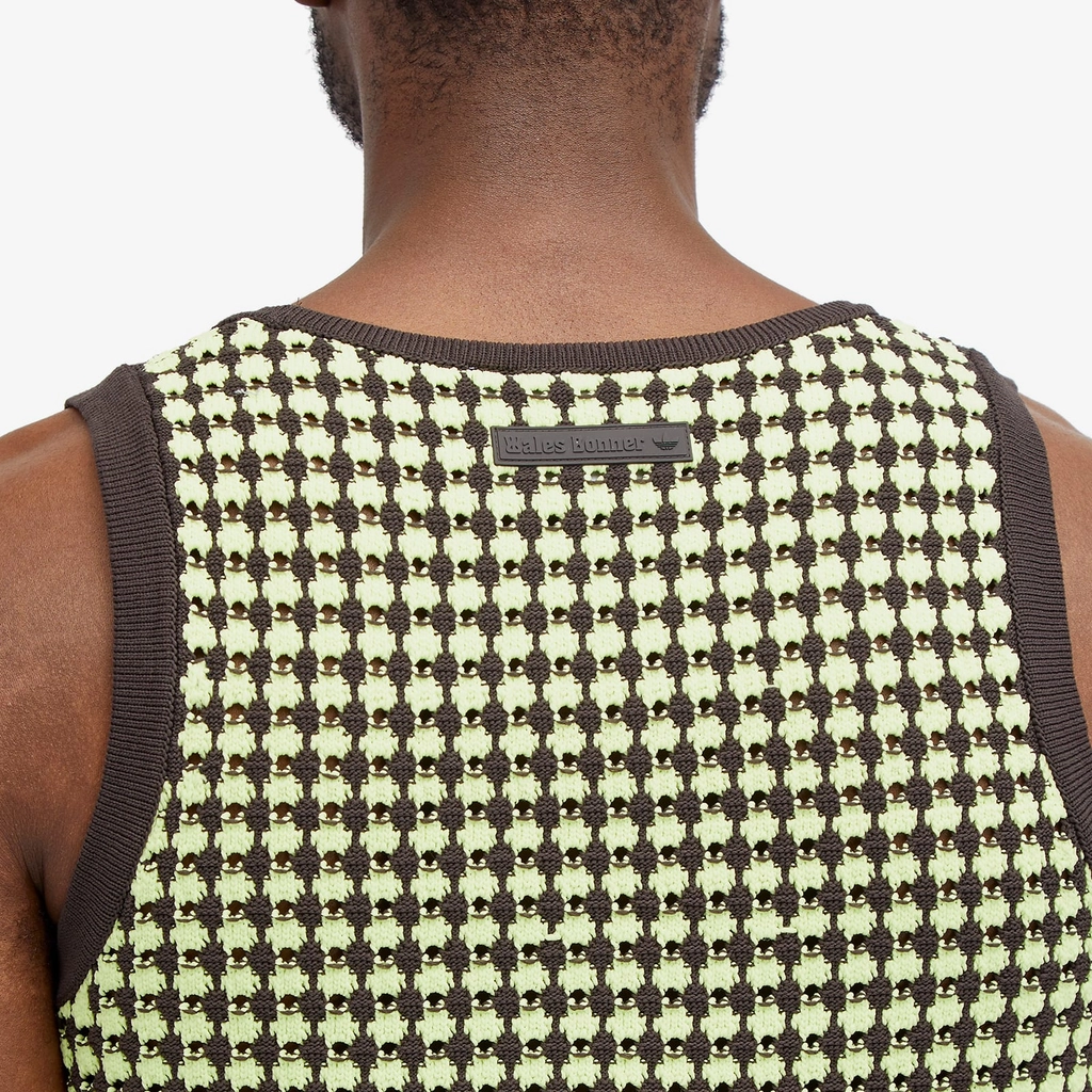 Adidas Originals x Wales Bonner Crochet Vest Semi Frozen Yellow/Night Brown